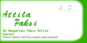 attila paksi business card